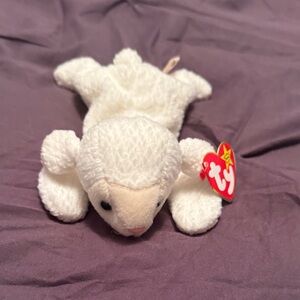 Ty Cream and White Plush Lamb- Fleece